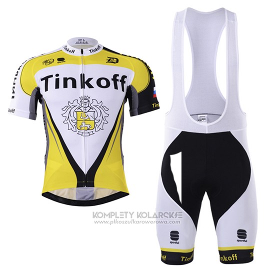 2017 Odziez Rowerowa Tinkoff Zolty Krotkie Rekawy i Rowerowe Szelkach